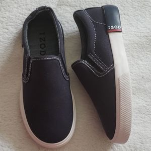 NWOT - Boys IZOD Navy Slip On Sneakers